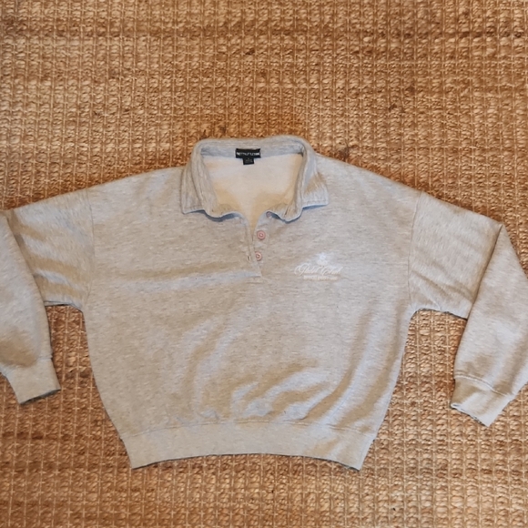 PrettyLittleThing Gray Polo Sweatshirt - Picture 1 of 5